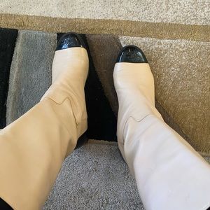 AUTHENTIC CHANEL BOOTS!  Size 40 US 9  Color Beige/Black